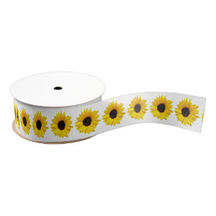Hochzeitliches Brautparty Gelbe Sonnenblume Blume  Ripsband