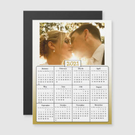 Hochzeitliches Foto Gold 2021 Gefälligkeitsgeschen Magneteinladung