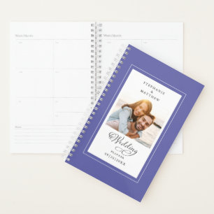 Hochzeitliches Foto Periwinkle Elegantes Skript Planer