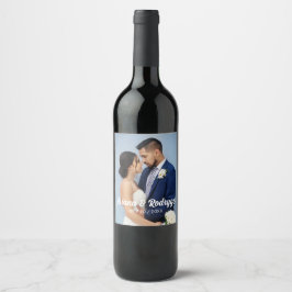 Hochzeitliches Foto Personalisiert Wine Label Name Weinetikett