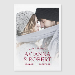 Hochzeitliches Foto Save the Date Magneteinladung