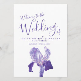 Hochzeitliches Kunstprogramm für lila Iris-Blume Programm