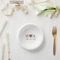 Hochzeitliches Monogramm-Liebe Herz