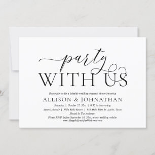 Hochzeitliches Probe Dinner Party mit uns Einladung