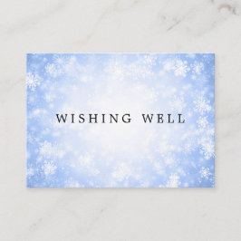 Hochzeitliches Wunderland - Blaues Winter Begleitkarte