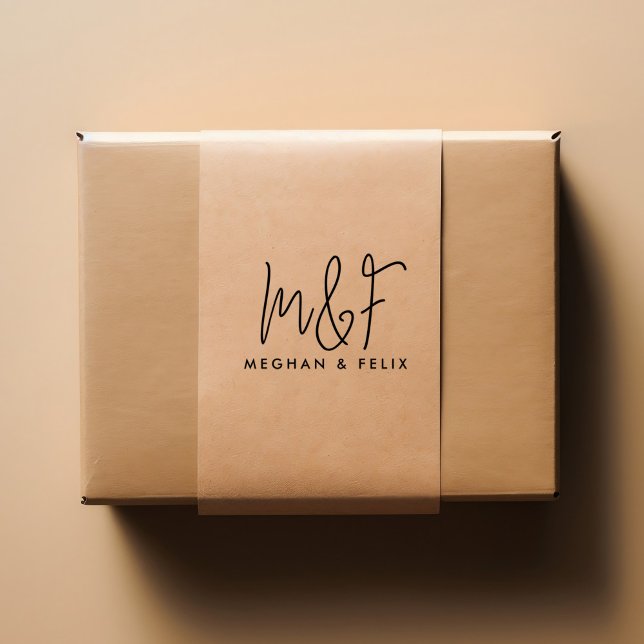 Hochzeitmongramm - Moderne Skriptnamen Permastempel (Von Creator hochgeladen)