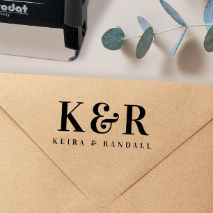 Hochzeitmonographie Moderne Gastgeschenk Hochzeit Permastempel