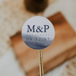 Hochzeitmonographie Runder Aufkleber