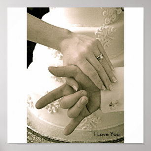Hochzeitplakat "I Liebe You" Poster