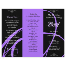 Hochzeitprogrammordner Twirl Lila Black