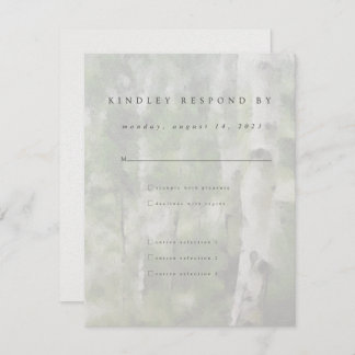 Hochzeitreaktion RSVP-Karte Aspen Tree Design RSVP Karte