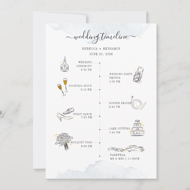 Hochzeitreise - Modernes Ikonenprogramm Einladung (Vorderseite)