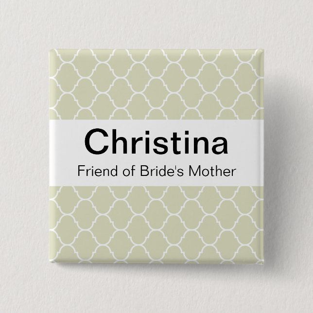 Hochzeits-Abzeichen (großes GROTESK) Button (Vorderseite)