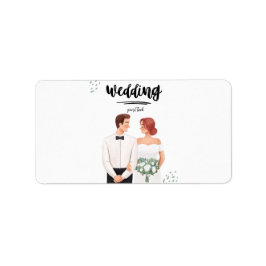 Hochzeits-Adressaufkleber Elegant Personalisierte Adressaufkleber