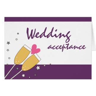 Hochzeits-Annahme-Champagne-Toast lila