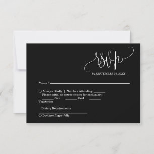 Hochzeits-Antwortkarte RSVP Karte