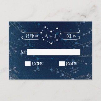 Hochzeits-Antwortkarte unter Sternen RSVP Karte