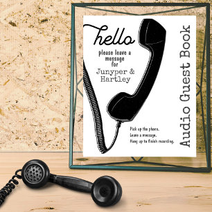 Hochzeits-Audio-Gästebuch Schwarzes Telefon auf We Poster