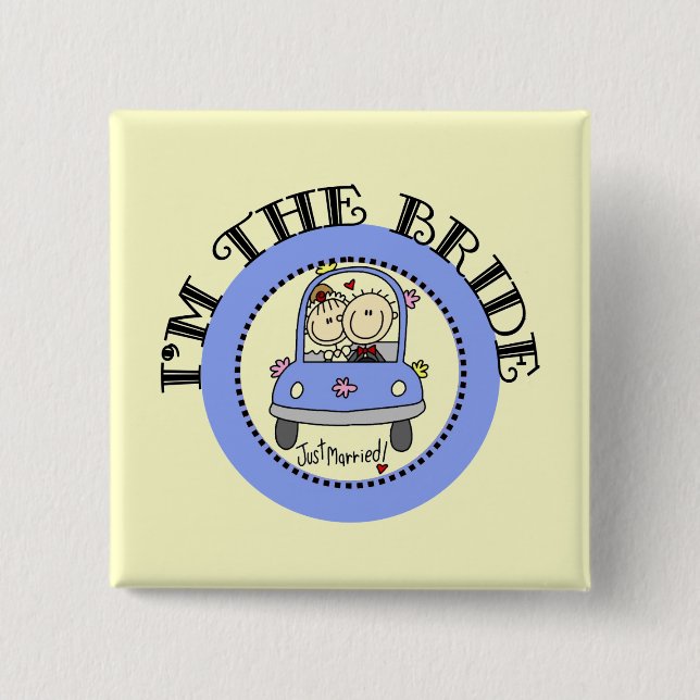 Hochzeits-Auto-Braut Button (Vorderseite)