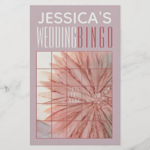 Hochzeits-Bingo in Rosa und Lavendel Flyer