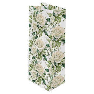 Hochzeits-Blumenprint-Geschenktasche Geschenktüte Für Weinflaschen