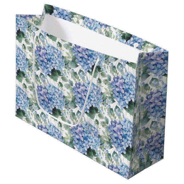 Hochzeits-Blumenprint Geschenktasche Große Geschenktüte (Vorderseite Schrägansicht)