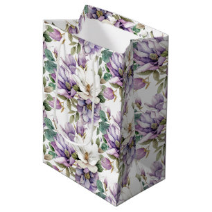 Hochzeits-Blumenprint-Geschenktasche Mittlere Geschenktüte