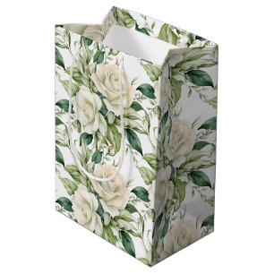 Hochzeits-Blumenprint-Geschenktasche Mittlere Geschenktüte