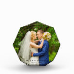 Hochzeits-Braut-und Bräutigam-Foto achteckig Fotoblock<br><div class="desc">Eleganter Hochzeits-Braut-und Bräutigam-Foto-Block</div>