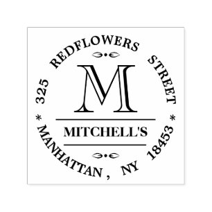 Hochzeits-Briefmarke der Monogram-Adresse Permastempel