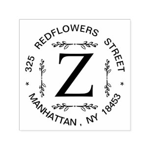 Hochzeits-Briefmarke der Monogram-Adresse Permastempel
