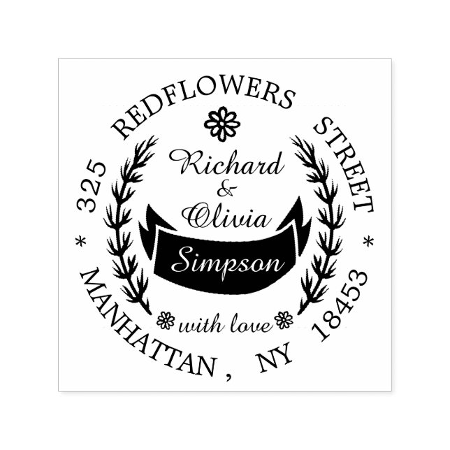 Hochzeits-Briefmarke Permastempel (Design)