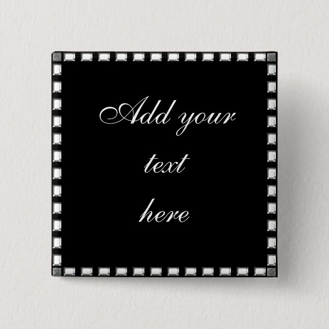 Hochzeits-Button Druckkristallsteingrenze Button (Vorderseite)