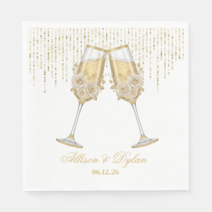 Hochzeits-Champagner-Papier-Servietten Serviette