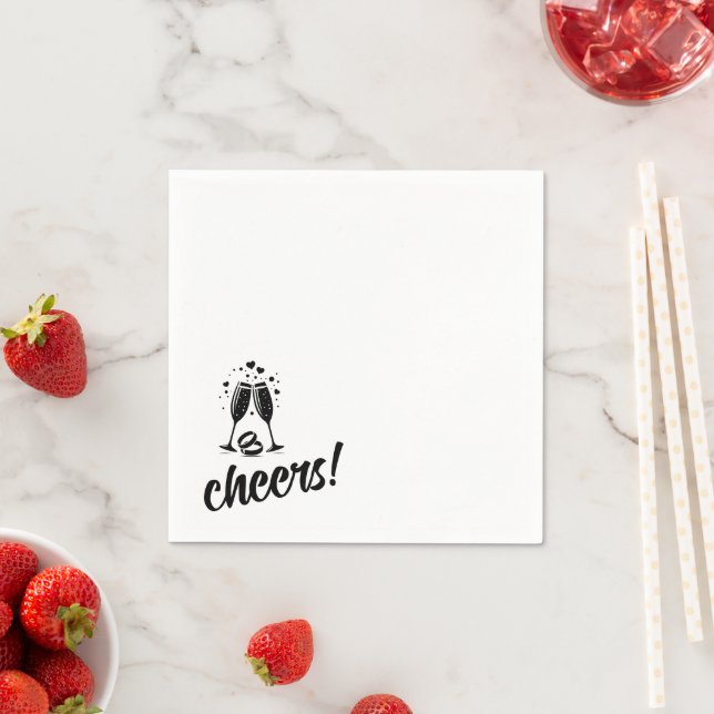 Hochzeits Cheers Serviette (Beispiel)