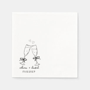 Hochzeits-Cocktail Serviette