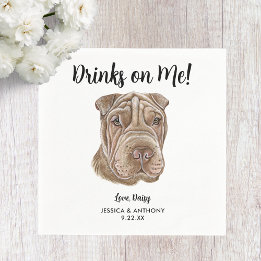 Hochzeits-Cocktailservietten für Hunde Serviette