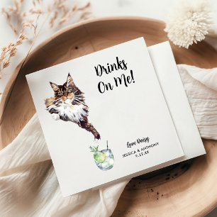 Hochzeits-Cocktailservietten für Katzen Serviette