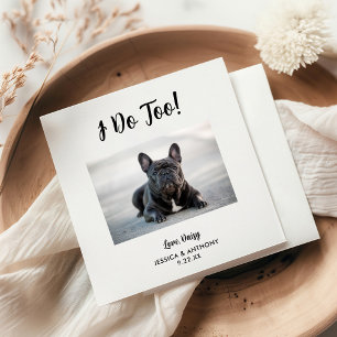 Hochzeits-Cocktailservietten mit Katzenfoto Serviette