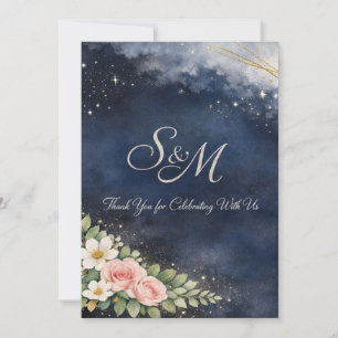 Hochzeits-Dankeskarten – Elegantes S&M-Design Einladung