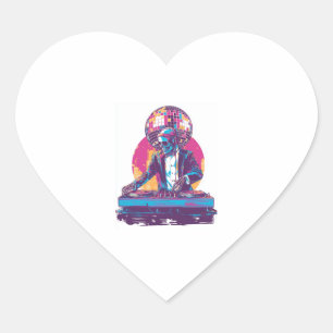 Hochzeits-DJ-Totenkopf � Lustiger formeller Party- Herz-Aufkleber