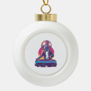 Hochzeits-DJ-Totenkopf � Lustiger formeller Party- Keramik Kugel-Ornament