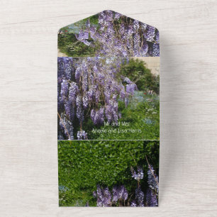 Hochzeits-Einladung alles in einem Wisteria Violet All In One Einladung