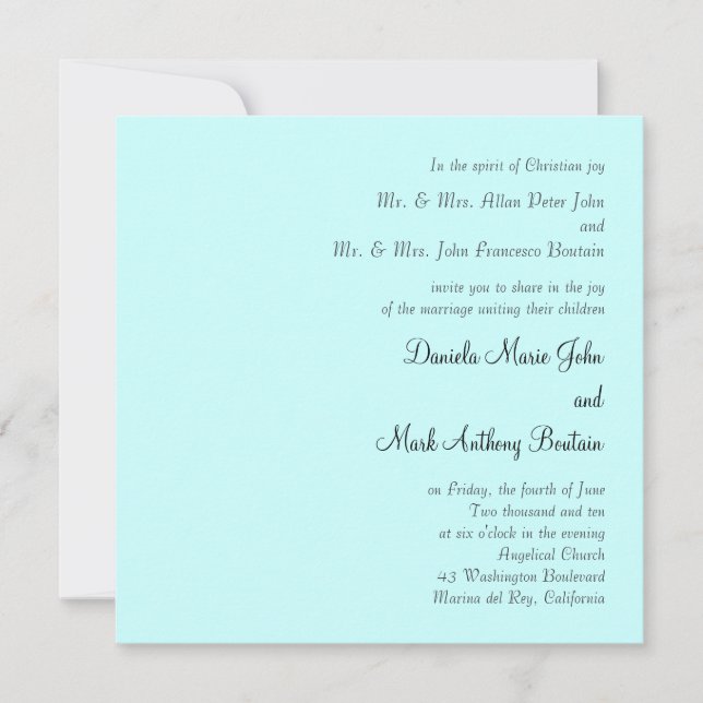 Hochzeits-Einladung Einladung (Vorderseite)