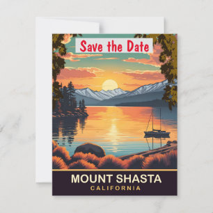 Hochzeits-Einladung für den Mount Shasta Californi Save The Date