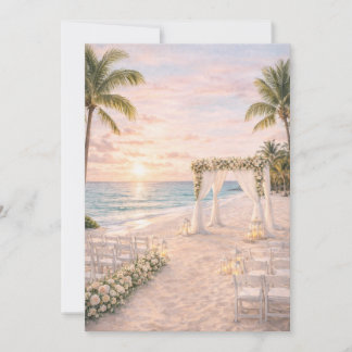 Hochzeits-Einladung für den Strand von Punta Cana Einladung