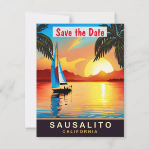 Hochzeits-Einladung für ein Segelboot in Sausalito Save The Date
