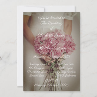 Hochzeits-Einladung im Vintage-Stil Floral Elegant Einladung