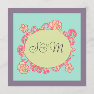 Hochzeits-Einladung katb Bismillah Blume Einladung