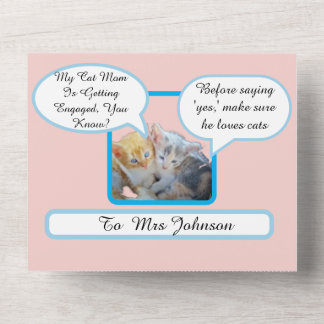 Hochzeits-Einladung Lustige Katzen Zitat & Foto All In One Einladung